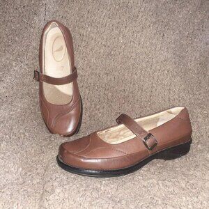 RED WING-Morgan-Brown Leather-Slip Resistant-Mary Janes-Sz 9W-Near Mint